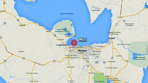 Un sismo de magnitud 5,1 sacude Nicaragua