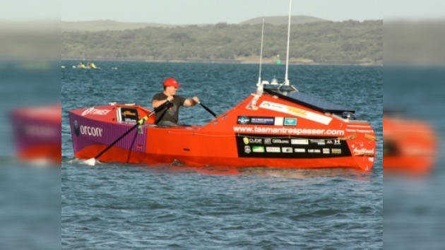 Shaun Quincey, cerca de establecer un nuevo récord en el mar de Tasmania
