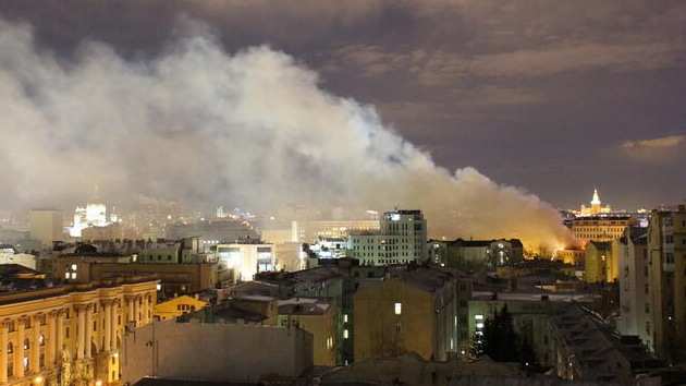 Arde en Moscú la mayor universidad de artes dramáticas de Europa