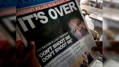 Los medios de EE. UU. se toman a risa la muerte de Gaddafi