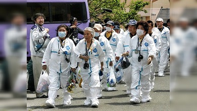 Japoneses evacuados visitaron por primera vez sus casas en zona de exclusión