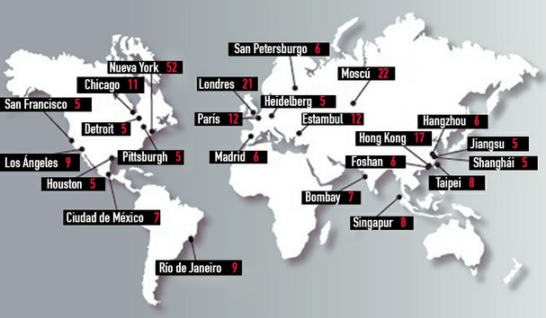 Mapamundi Conozca Las Ciudades Donde Han Nacido Mas Multimillonarios Rt