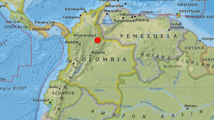 Se registra un sismo de magnitud 6.6 en Colombia y Venezuela