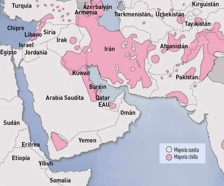 Mapa Del Oriente Medio Actualizado