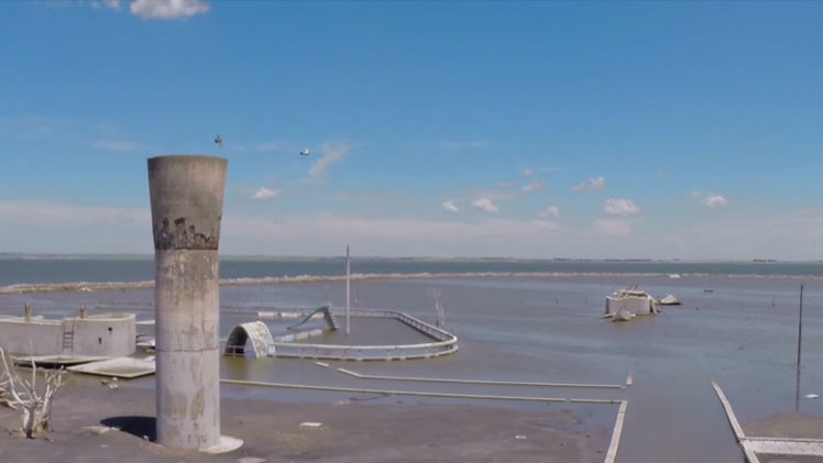 VIDEO: La localidad fantasma más célebre de Argentina a vista de dron
