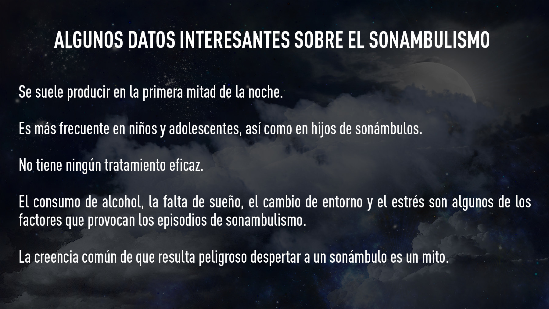 Sonambulismo y el alcohol