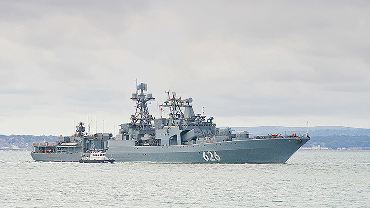 Buques de guerra rusos se ejercitan en el Mediterráneo para repeler ataques de submarinos