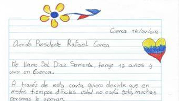 La conmovedora carta de una niña escrita tras el terremoto 