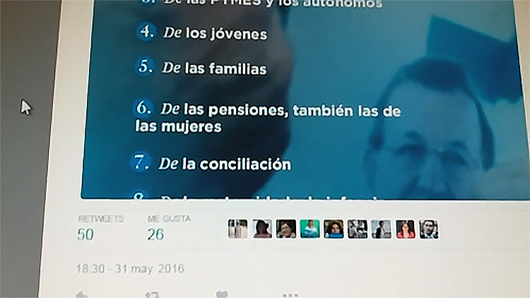 España: "Estamos a favor de las pensiones, también las de las mujeres", el tuit del Partido Popular