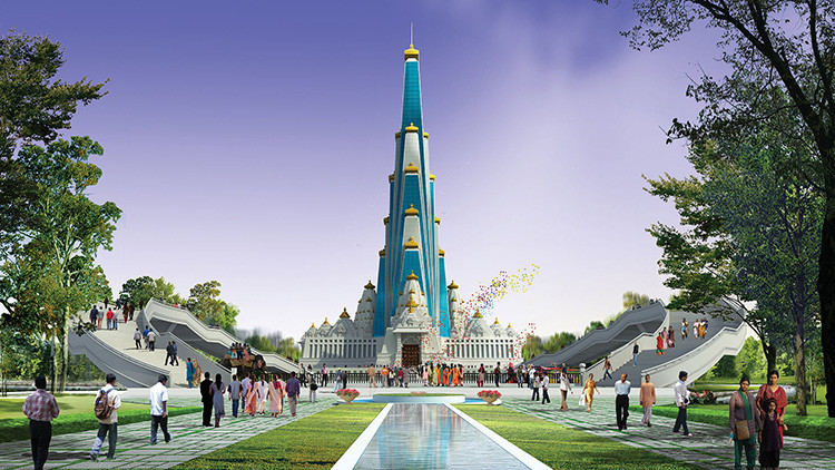 La India levanta el templo más alto del mundo (Fotos)