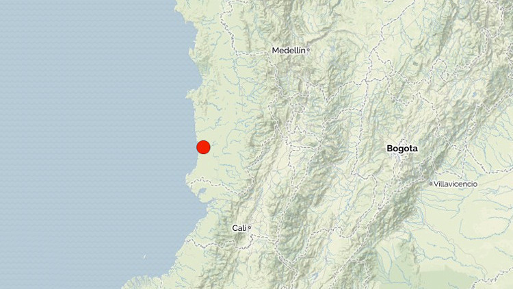 Un sismo de 5,1 sacude la costa pacífica de Colombia