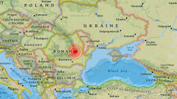 Un sismo de magnitud 5,6 sacude el este de Rumanía