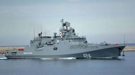 La fragata rusa Admiral Grigoróvich se dirige hacia la costa siria (VIDEO)