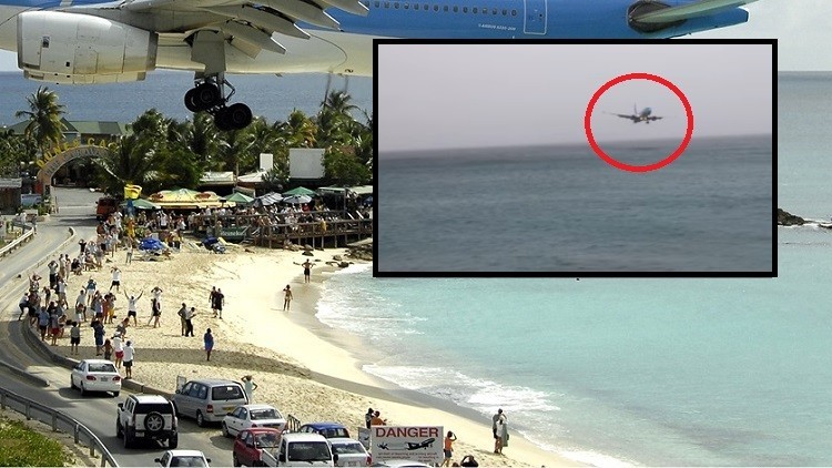 Espeluznante Video Un Avion Casi Se Estrella En El Mar Caribe Al Intentar Aterrizar En Una Isla Rt