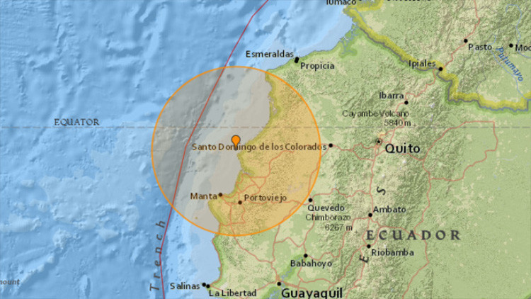Un fuerte sismo de magnitud 6,3 sacude las costas de Ecuador