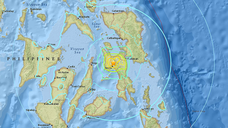 Un fuerte sismo de magnitud 6,5 sacude Filipinas
