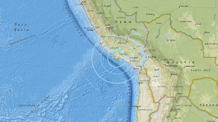 Un fuerte sismo sacude las costas del sur de Perú