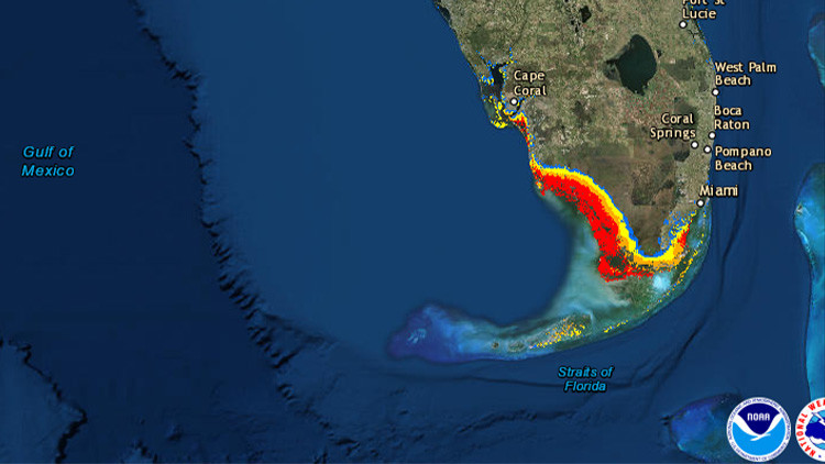 Estas son las marejadas ciclónicas e inundaciones que Irma puede causar en Florida (Mapas)