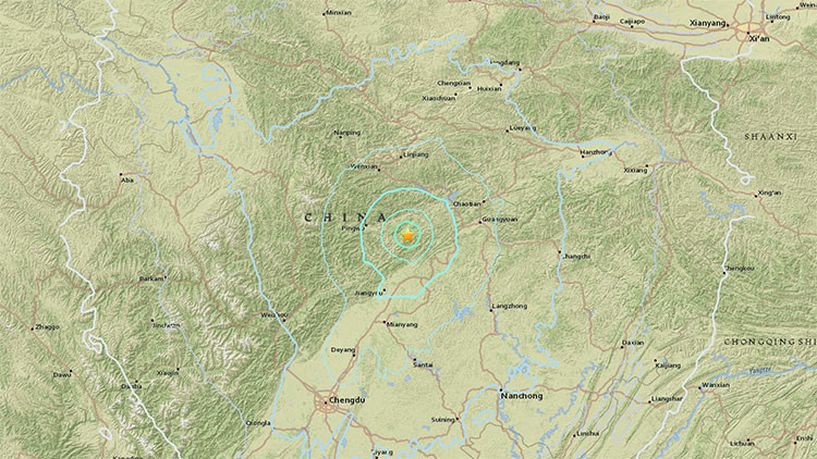 Un sismo de magnitud 5,4 se registra en China