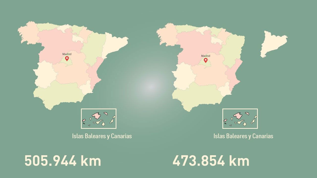 mapa españa sin cataluña Cómo sería una España sin Cataluña?   RT