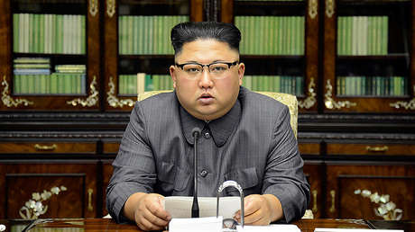Kim Jong-un comenta el discurso que pronunció Donald Trump en la 72.ª Asamblea General de la ONU, 22 de septiembre de 2017.