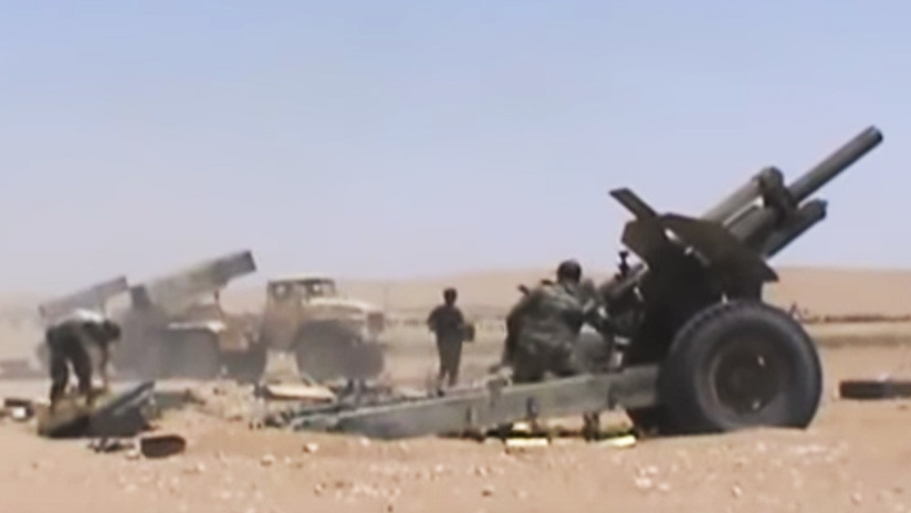 VIDEO: Ejército sirio destruye puesto de francontiradores del EI con un lanzacohetes múltiple Grad