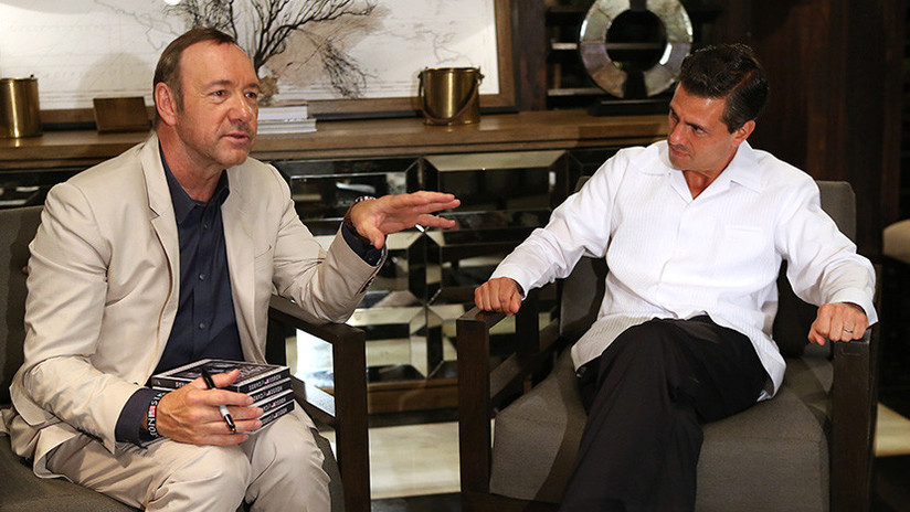 Peña Nieto y Kevin Spacey, las fotos que hicieron estallar las redes sociales en México