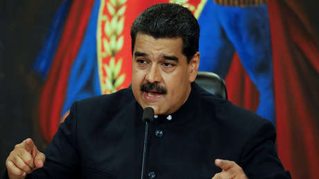 El presidente de Venezuela, Nicolás Maduro, durante una conferencia de prensa en el Palacio Miraflores en Caracas, Venezuela el 17 de octubre de 2017. 