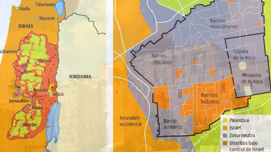 jerusalen mapa actual El Problema Jerusalen Como Ha Cambiado El Mapa Del Oriente Medio Infografia Rt jerusalen mapa actual