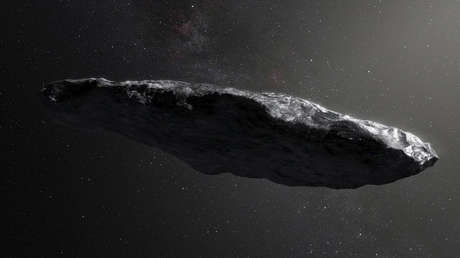 El primer asteroide interestelar Oumuamua.