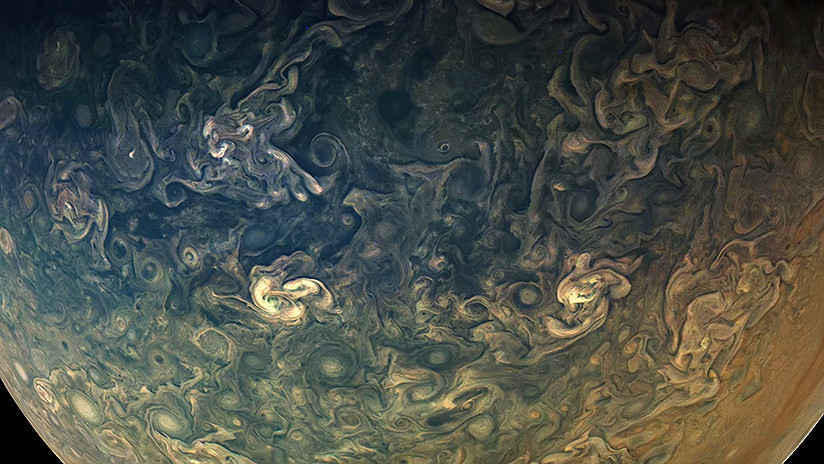 Atmósfera de Júpiter desde la nave espacial Juno 16 de diciembre