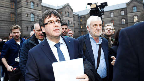 Carles Puigdemont en la Universidad de Copenhague hablando sobre la situación política catalana. 22 de enero.