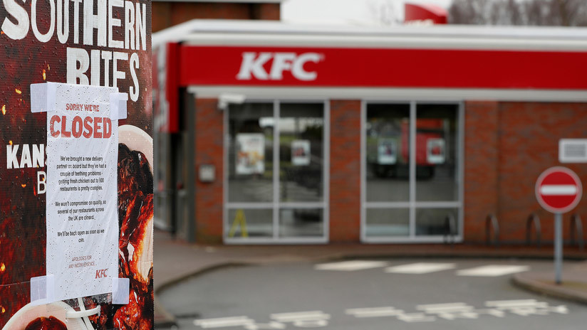 Cientos de locales de KFC cierran sus puertas en Reino Unido por un desabastecimiento crítico