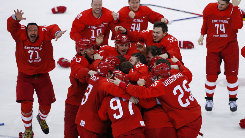 "Un equipo sin país": The New York Post comenta la medalla de oro de los rusos en hockey 