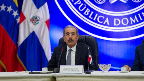 El presidente dominicano, Danilo Medina, durante una conferencia de prensa, en Santo Domingo, República Dominicana, el 7 de febrero de 2018.