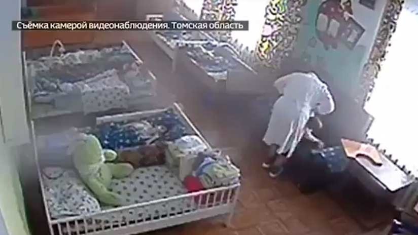 VIDEO BRUTAL: Una enfermera da una cruel paliza a un niño discapacitado en un orfanato