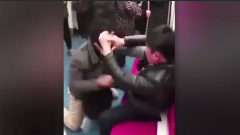 FUERTE VIDEO: Brutal pelea en el metro de Pekín