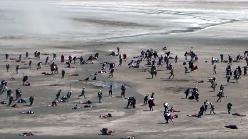 VIDEO: Bolivia recrea una victoria sobre Chile en una batalla para respaldar su demanda marítima