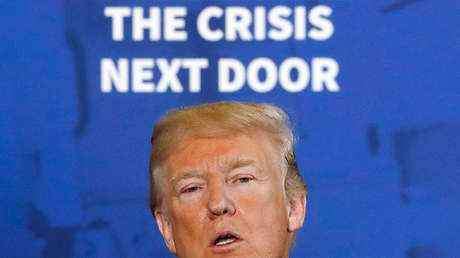 El presidente estadounidense, Donald Trump, en Manchester. 19 de marzo de 2018.