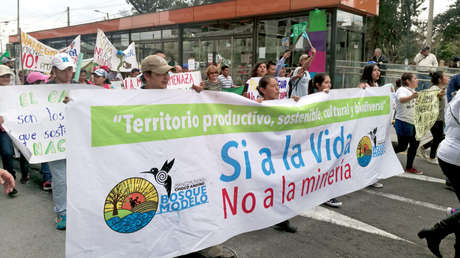 "No queremos minería": Marcha en Ecuador para pedir el fin de las concesiones