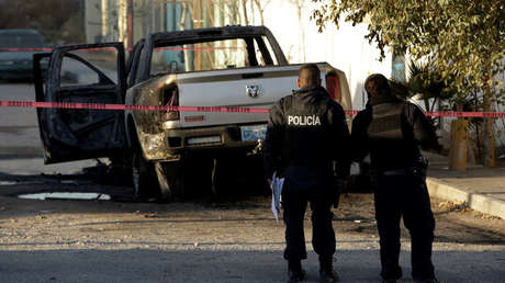 Policías mexicanos en la escena de un crimen, en Ciudad Juárez, México, el 8 de enero de 2018.