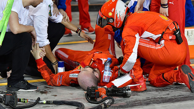 Fórmula 1: Raikkonen atropella a un mecánico de su equipo y le fractura una pierna (VIDEO 18+)