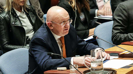 El representante permanente de Rusia ante la ONU, Vasili Nebenzia.