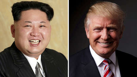 A la izquierda, Kim Jong-un. A la derecha, Donald Trump.