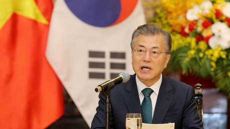 El presidente surcoreano, Moon Jae-in. Hanói, Vietnam, el 23 de marzo de 2018.