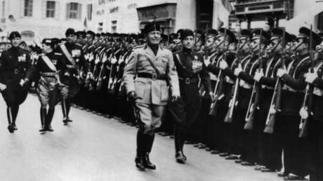 Benito Mussolini en Roma, 1938