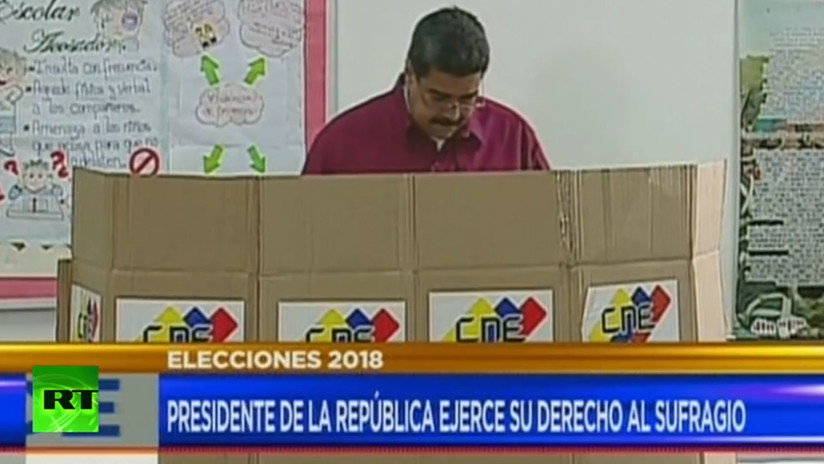 Maduro vota en las elecciones presidenciales de Venezuela