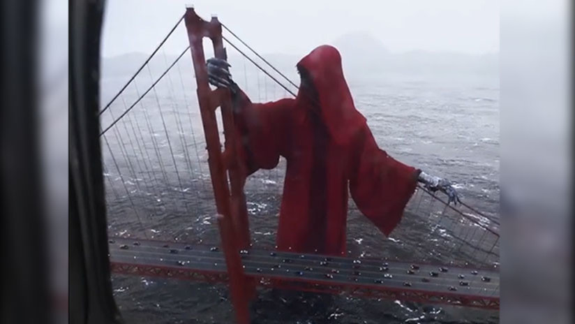VIDEO: La espeluznante figura que 'vigila' el Golden Gate de San Francisco se hace viral