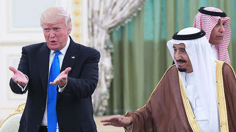  The presidente of EE.UU, Donald Trump, junto al rey of Arabia Saudita, Salmán bin Abdulaziz, in Riad, el 20 de mayo of 2017. 