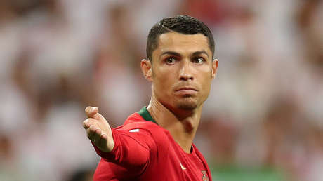 Cristiano Ronaldo durante la partida de fútbol entre Portugal e Iran